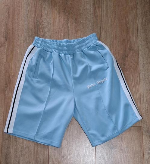 "Palm Angels Sportshort Lichtblauw met Strepen", Kleding | Heren, Sportkleding, Zo goed als nieuw, Fitness, Maat 52/54 (L), Verzenden