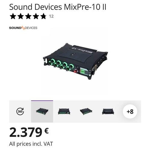 Sound Devices MixPre-10 II w/ accessories, TV, Hi-fi & Vidéo, Enregistreurs audio, Enlèvement ou Envoi