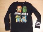 donkerblauwe longsleeve Minecraft 146 - als nieuw, Kinderen en Baby's, Kinderkleding | Maat 146, C&A, Jongen of Meisje, Ophalen of Verzenden