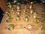 Lot de  18 pièces miniatures dînette cuivre et laiton, Antiquités & Art, Cuivre