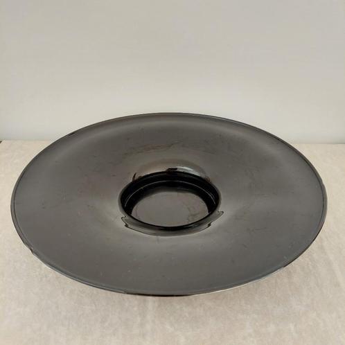 grote zwarte ronde coupe - Booms glas, Antiek en Kunst, Antiek | Glaswerk en Kristal, Ophalen of Verzenden