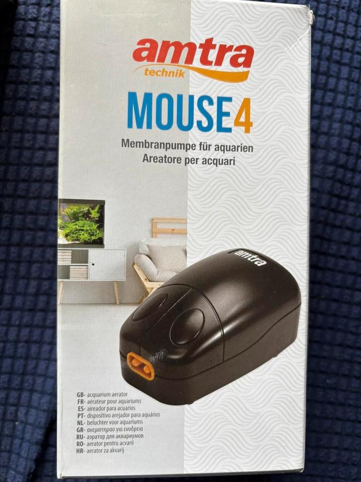 Amtra Mouse 4 - Luchtpomp NIEUW, Dieren en Toebehoren, Vissen | Aquaria en Toebehoren, Nieuw, Ophalen of Verzenden