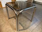 Metalen tafeltje met glas, Antiek en Kunst, Ophalen