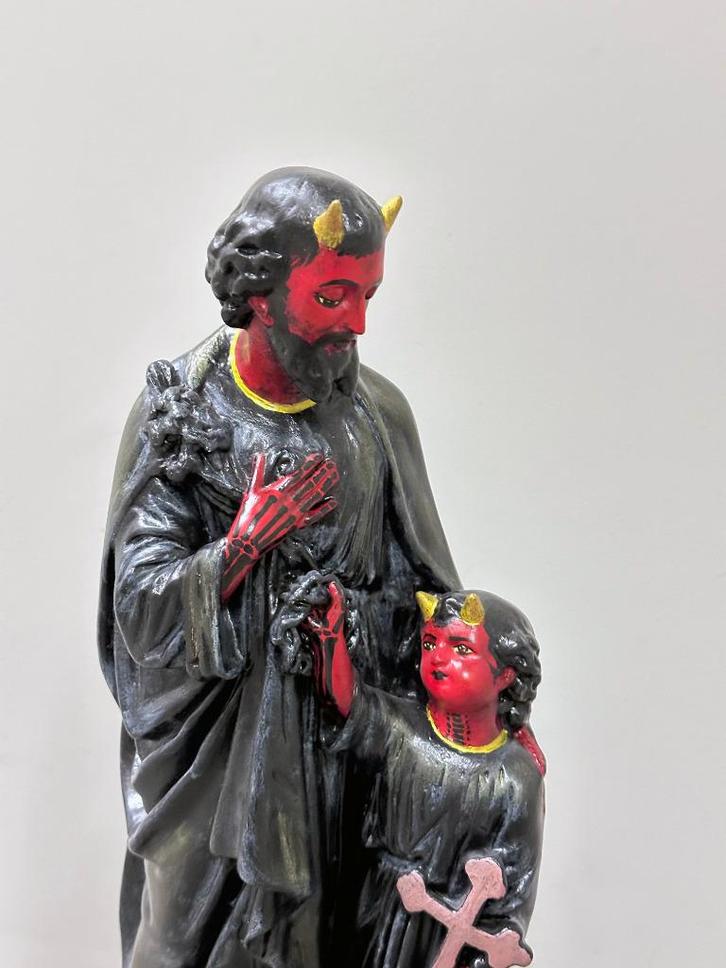 Statue diable Santa Muerte Saint Joseph et Jésus, Verzamelen, Beelden en Beeldjes, Nieuw, Fantasy, Ophalen of Verzenden