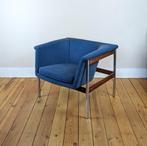 1 (van 2) Artifort fauteuil model 040 van Geoffrey Harcourt, Ophalen, Gebruikt, Metaal, Minder dan 75 cm