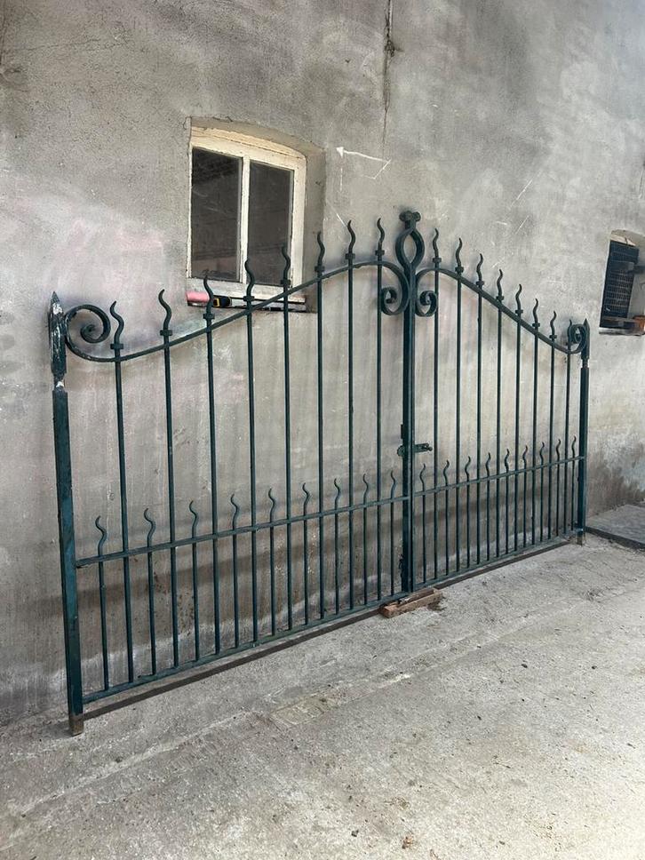 Prachtig vol smeedijzeren hekken of dubbele poort, Tuin en Terras, Tuinpoorten, Gebruikt, Draaipoort, IJzer, Ophalen