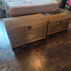 2 rieten kisten samen €50, Maison & Meubles, Chambre à coucher | Tables de chevet, Utilisé, Enlèvement ou Envoi