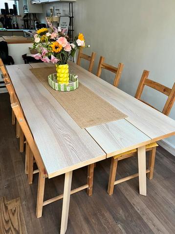 Table à manger avec chaises, Maison & Meubles, Tables | Tables à manger, Comme neuf, Enlèvement, 50 à 100 cm, Modern
