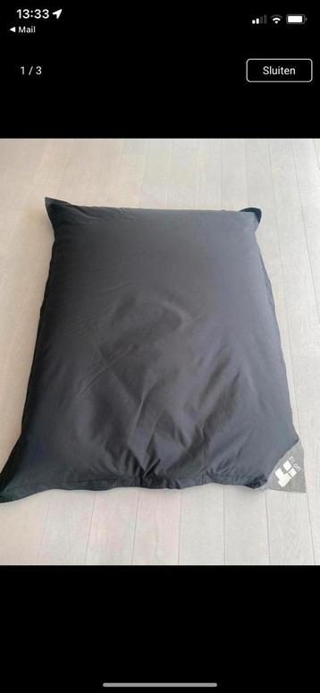 Sit On It zitzak beanbag 165 x 160 cm zwart donkergrijs beschikbaar voor biedingen