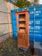 Vitrinekast/keukenkast/ buffetkast teak een echte gezellige, Huis en Inrichting, Gebruikt, 200 cm of meer, Teakhout, 25 tot 50 cm