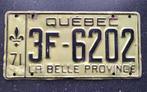 Oude auto nummerplaat Québec - Canada, Ustensile, Enlèvement, Utilisé