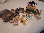 Oud playmobil setje: Auto met trailer, paarden, hekwerk, ..., Kinderen en Baby's, Speelgoed | Playmobil, Ophalen of Verzenden