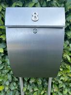 Brievenbus, Tuin en Terras, Brievenbussen, Ophalen of Verzenden, Zo goed als nieuw, Inox, Staande brievenbus