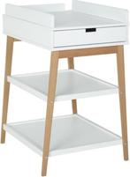 Quax Luiertafel Met Lade Hip White/Naturel, Kinderen en Baby's, Badjes en Verzorging, Ophalen, Nieuw