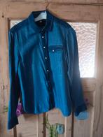 G-star blauw jeanshemd, Kleding | Heren, Overhemden, Ophalen of Verzenden, Zo goed als nieuw, Blauw, G star