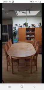 Scandinavisch houten eettafel, Huis en Inrichting, Ophalen, Ovaal