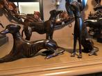 3 bronzen windhonden whippet greyhounds honden, Antiek en Kunst, Ophalen of Verzenden