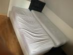 2 eenpersoonsbedden extra lang 220cm + matras, 90 cm, Noir, Une personne, Enlèvement