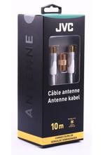 JVC antennekabel 10 m Witgouden connectoren, Audio, Tv en Foto, Ophalen of Verzenden, Nieuw, 5 tot 10 meter, Coaxiale kabel