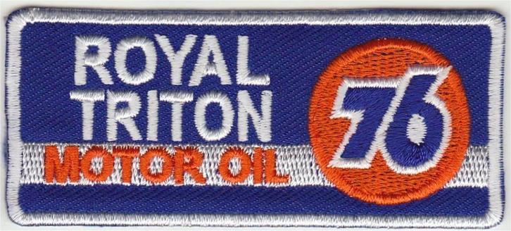 Royal Triton 76 Motor Oil stoffen opstrijk patch embleem #6, Motoren, Accessoires | Stickers, Verzenden