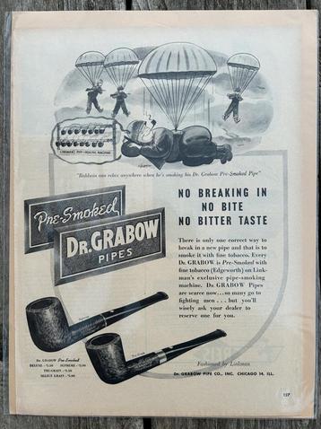 US WO2 advertentie DR. GRABOW met parachutisten, airborne beschikbaar voor biedingen