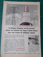 Tim Flock - bougies Champion - publicité papier - 1956, Ophalen of Verzenden, Gebruikt, Overige typen
