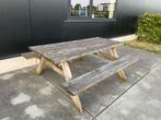 Picknick tafel met opklapbare banken., Tuin en Terras, Picknicktafels, Ophalen, Gebruikt, Inklapbaar, Rechthoekig