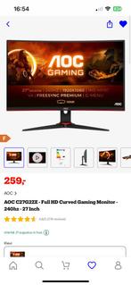 Aoc 27 inch 240hz game monitor, Computers en Software, Monitoren, Kantelbaar, VA, Zo goed als nieuw, DisplayPort