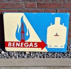 Oud emaille reclame bord Langcat Bussum van BENEGAS🔥, Ophalen of Verzenden, Gebruikt, Reclamebord