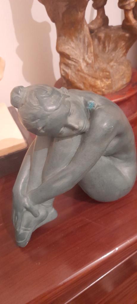 Prachtige keramische Ballerina Naaktsculptuur, Verzamelen, Beelden en Beeldjes, Gebruikt, Ophalen of Verzenden