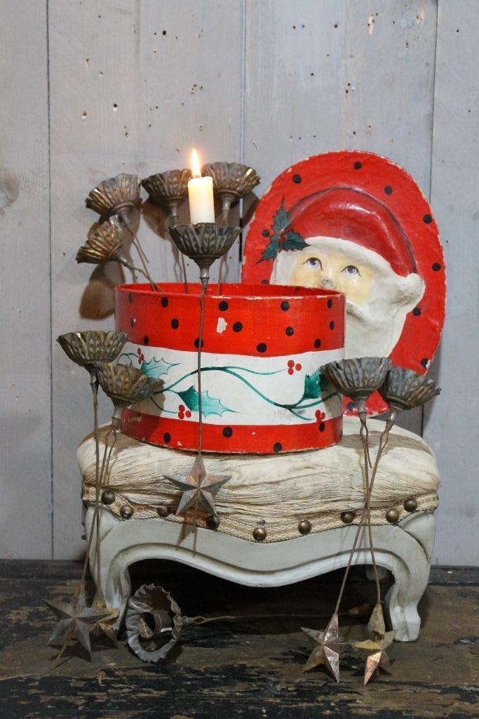 Antieke Franse kerst kaarsen kandelaartjes, Antiquités & Art, Curiosités & Brocante, Enlèvement ou Envoi