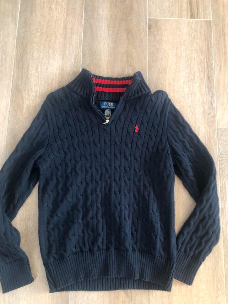 Ralph Lauren kabeltrui kind maat L: nieuwstaat, Kinderen en Baby's, Kinderkleding | Maat 176, Zo goed als nieuw, Jongen, Trui of Vest