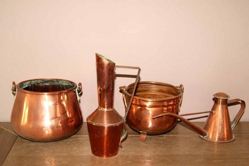 Mooie roodkoperen set, Antiek en Kunst, Curiosa en Brocante, Ophalen