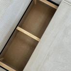 Beige corduroy hoekbank, om te bouwen tot bed, Overige materialen, 250 tot 300 cm, 125 tot 150 cm, Velours côtelé
