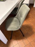 4 stoelen in suede, Huis en Inrichting, Stoelen, Ophalen, Zo goed als nieuw, Blauw