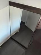 Grote zware spiegel met donker hout, Huis en Inrichting, Woonaccessoires | Spiegels, Ophalen, Gebruikt, 100 tot 150 cm, Rechthoekig