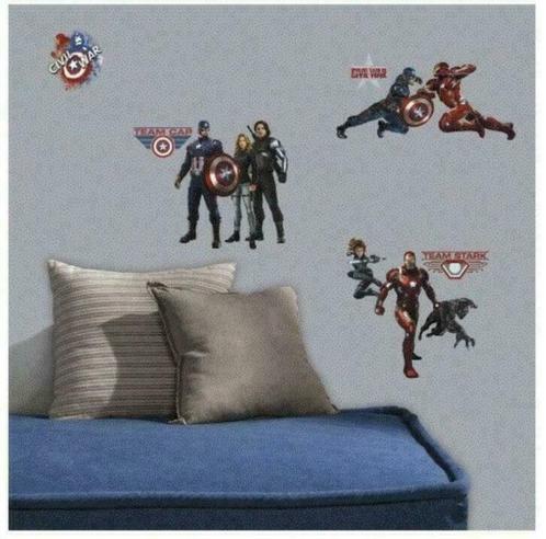 Avengers Muurstickers Civil War - RoomMates, Kinderen en Baby's, Kinderkamer | Inrichting en Decoratie, Nieuw, Wanddecoratie, Ophalen of Verzenden