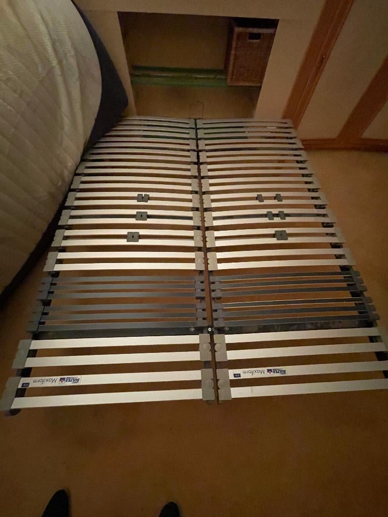 Sommier haut de gamme Bulltex en 2 parties, Maison & Meubles, Chambre à coucher | Lits, Comme neuf, Deux personnes, 160 cm, 200 cm
