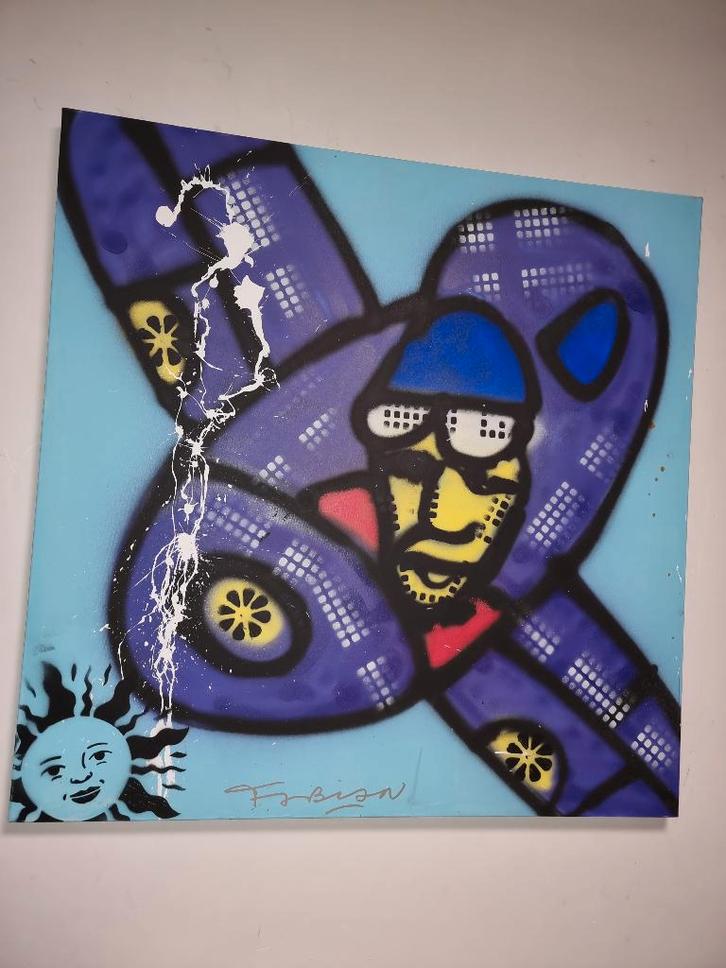 Fabian (Herman Brood) AIRPLANE, Antiek en Kunst, Kunst | Schilderijen | Klassiek, Ophalen