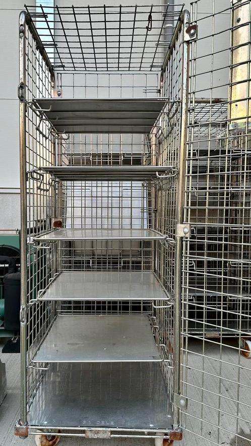 Roll-conteneur de sécurité 6 étagères - Capacité 400 kg, Articles professionnels, Horeca | Équipement de cuisine, Utilisé