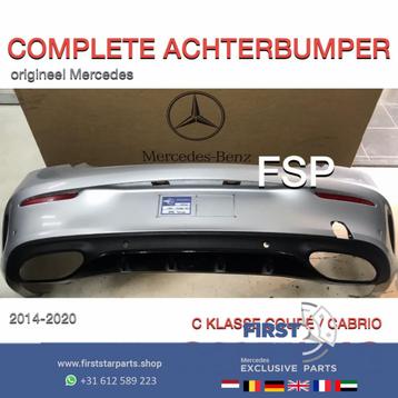 W205 CABRIO COUPÉ AMG ACHTERBUMPER COMPLEET ZILVER GRIJS ORI beschikbaar voor biedingen