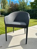 Nuvo zetel alu zwart tuinstoel eetstoel textilene met kussen, Tuin en Terras, Ophalen, Zo goed als nieuw