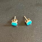 Oorstekers zilver met turkoise, Ophalen of Verzenden, Zo goed als nieuw, Zilver, Zilver