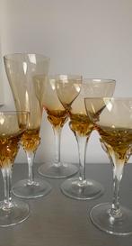 BOHEMIA 34 vintage glazen glasservies kristalglas ongebruikt, Ophalen