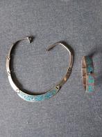 Collier, bracelet et boucles d'oreille aztèques, Comme neuf, Argent, Enlèvement, Argent