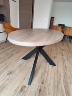 Table de salle à manger neuve, Eggo., Neuf, 150 à 200 cm, Cinq personnes ou plus, Métal noir / Stratifié décor bois grisé