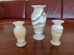 Lot de 3 vases en marbre d'Egypte, Enlèvement ou Envoi