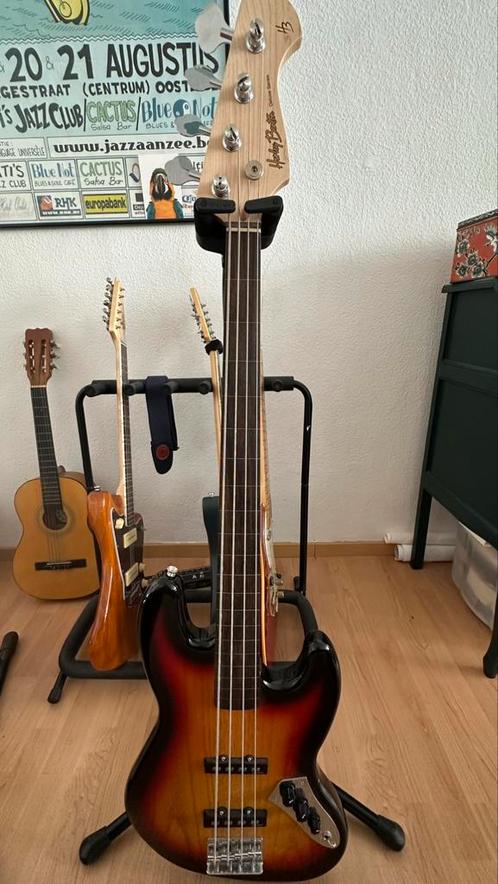 Harley Benton JB-40FL Fretless Bass, Muziek en Instrumenten, Snaarinstrumenten | Gitaren | Bas, Nieuw, Elektrisch, Fretloos, Ophalen