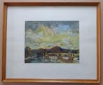 JACK GODDERIS / BRUG RIVIER / OLIEVERF / 48x58cm / KADER SIG, Enlèvement ou Envoi
