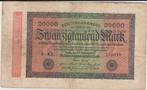 ZWANZIGTAUSEND 2000 MARK  1923, Postzegels en Munten, Bankbiljetten | Europa | Niet-Eurobiljetten, Los biljet, Duitsland, Verzenden